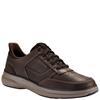 CLARKS MENS EASY ON EASY OFF LACE SHOE - DARK BROWN LEATHER
